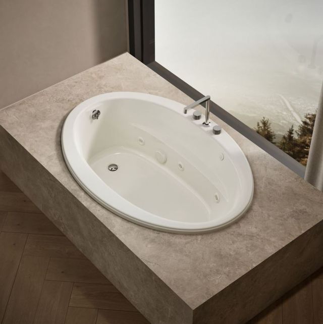 KOHLER® Sunward® Biscuit 60" x 42" Drop-In/Undermount Whirlpool Bath-1