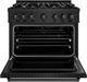 ZLINE Classic 36" Black Stainless Steel Pro Style Dual Fuel Range-1
