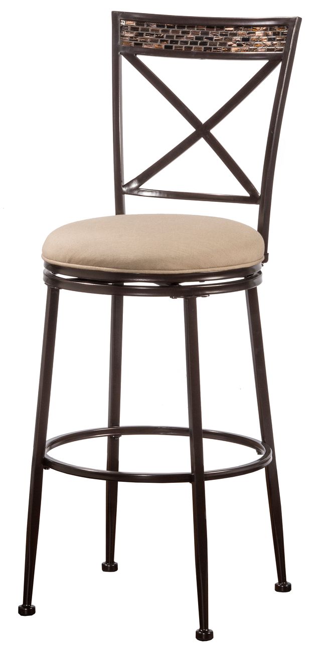 HH2 Home Pullman Satin Beige Indoor/Outdoor Swivel Stool-0