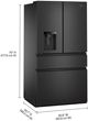 Whirlpool® 36" 28.9 Cu. Ft. Print Resistant Black Stainless Steel French Door Refrigerator with Flexible Temperature Drawer -4