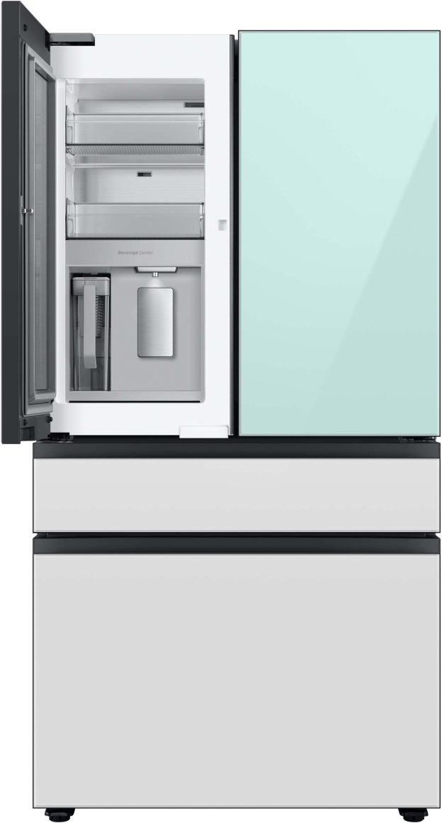 Samsung Bespoke 36" 22.8 Cu. Ft. Morning Blue/White Glass French Door Refrigerator