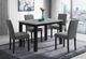 Global Furniture USA D8112DT+4 D8112DC 4-Piece Dark Gray Dining Set-0