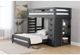 Elements International Cali Kids Grey Twin Loft Bookcase Bed -4