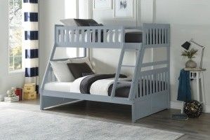 Mazin Furniture Orion Gray Twin/Full Bunk Bed-2