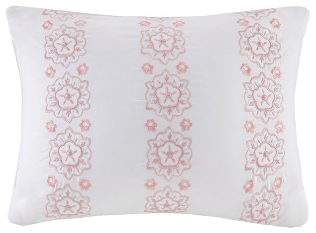 Olliix by Intelligent Design Loretta Coral Twin Comforter and Sheet Set-1