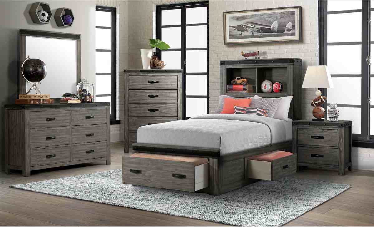 Elements International Wade Youth Platform Storage Bed - Thumbnail 3