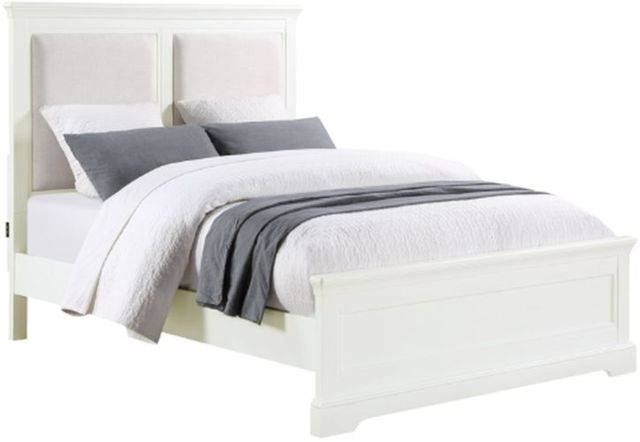 Winners Only® Tamarack White Queen Upholstered Panel Bed-0