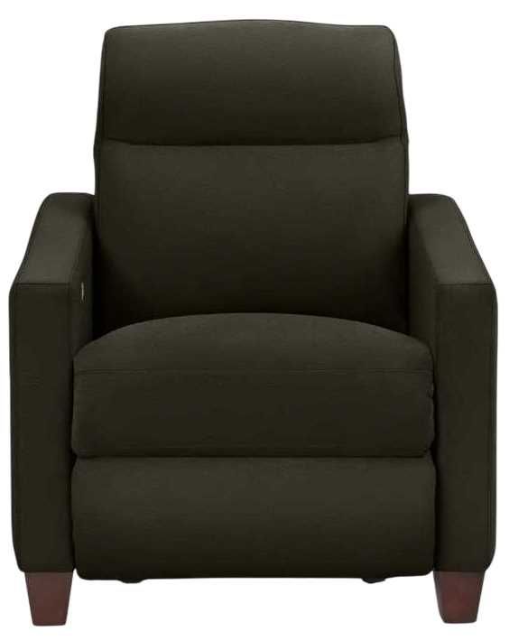 La-Z-Boy® Quinault Olive Leather Power Reclining Chair with Headrest-1