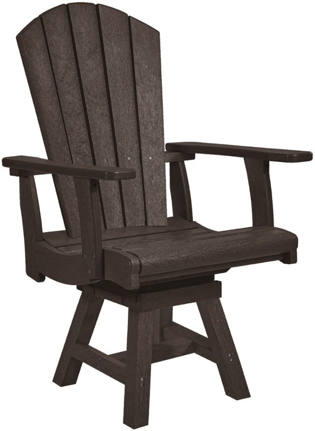 C.R. Plastic Generation Line Chocolate Addy Dining Arm Chair-0
