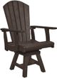C.R. Plastic Generation Line Chocolate Addy Dining Arm Chair-0