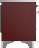 Ilve® Majestic III 36" Burgundy Pro Style Induction Range with Solid Door and Chrome Trim-4