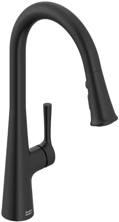 American Standard Southport Matte Black Pull-Down Dual Spray Kitchen Faucet-0