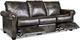 Campio Furniture Legacy Leather Austin Black Motion Sofa-0