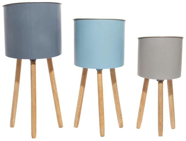 Deco Marche 3-Piece Multi-Colored Planter Set-1