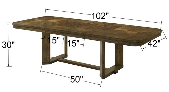 Crown Mark Broadmoor Brown Dining Table-2