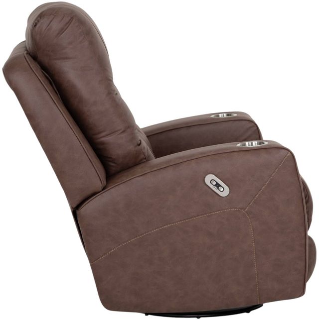 Franklin™ Aspen Duvall Mocha Power Swivel Recliner-2