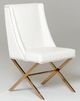 VIG Furniture Modrest Alexia Rosegold/White Dining Chair-0