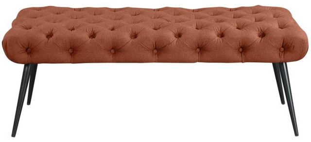 Coaster® Ella Black/Rust Upholstered Bench-1