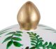 A & B Home Green/White Ginger Jar-2