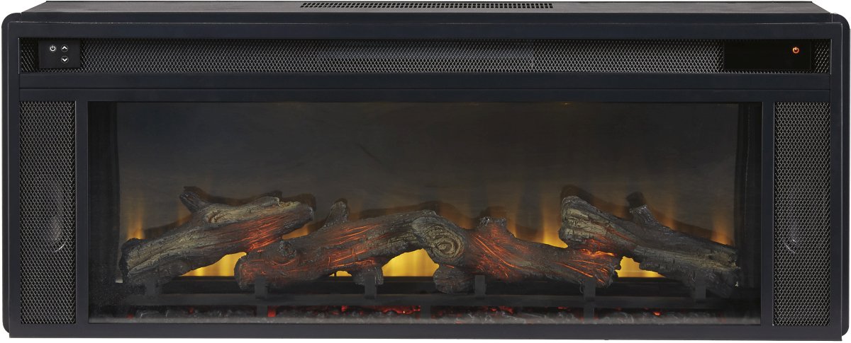 Entertainment Accessories Fireplace Insert with Logs - Black Entertainment Accessories Fireplace Insert with Logs - Black
