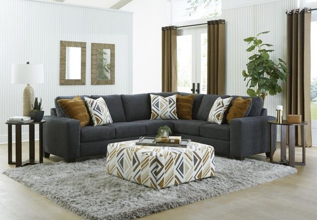 Albany Industries 2-Piece Marquette Smoke Sectional-1