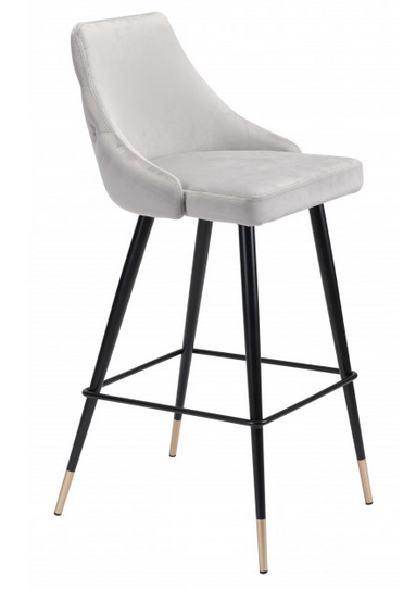 Zuo® Modern Piccolo Dark Gray Bar Chair-0