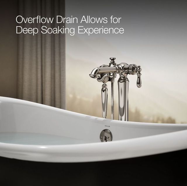 KOHLER® Artifacts™ White 66.13" X 32.5" Freestanding Bath-4