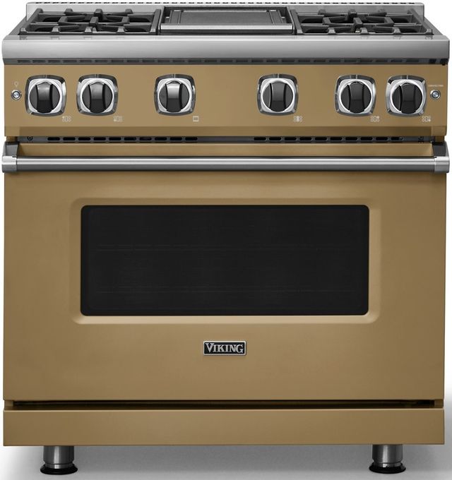 Viking® 7 Series 36" Golden Hour Pro Style Natural Gas Range with Griddle-2