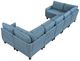Homelegance® Garren 7-Piece Blue U-Shape Sectional with Storage-4