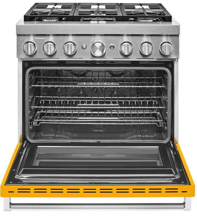 KitchenAid® 36" Yellow Pepper Pro Style Dual Fuel Range-1