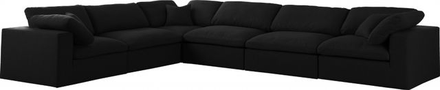 Meridian Furniture Serene 6-Piece Black Modular Sectional-1