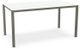 Amisco Customizable Bennington 72" White Glass Top Counter Height Table-0