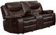 Homelegance® Bastrop Brown Double Manual Glider Reclining Loveseat with Center Console-0