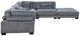 Homelegance® Traverse 2-Piece Plush Gray Modular Sectional with Ottoman-2