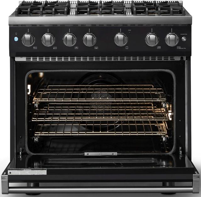 Viking® 5 Series 36" Onyx Pro Style Gas (NG) Range with Polished Chrome Trim-1
