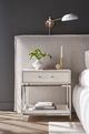 Universal Explore Home™ New Modern Gray/Polished Nickel Lyra Nightstand-1