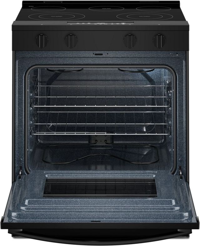 Whirlpool® 30'' Black Smart Slide-In Electric Range with No Preheat Mode and Slow Cook-1