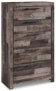 Benchcraft® Derekson 6-Piece Multi Gray King Storage Panel Bed Set-3