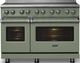 Viking® 5 Series 48" Eucalyptus Pro Style Induction Range with Polished Chrome Trim-4