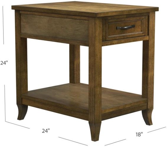 Null Furniture Salem Brown Rectangular End Table-3