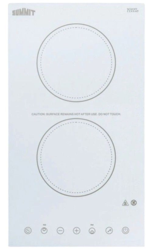 Summit® 15" White Electric Cooktop-0
