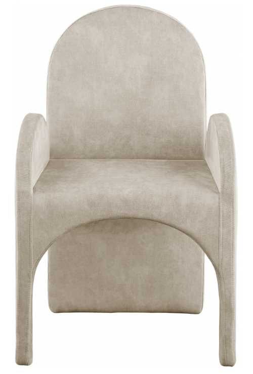 Meridian Furniture Summer Stone Velvet Dining Arm Chair-1