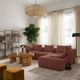 TOV Furniture Hangover 4-Piece Red Modular Sectional-1