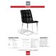 Korson Furniture Paige Set of 2 Black/Chrome Tufted Side Chairs-3