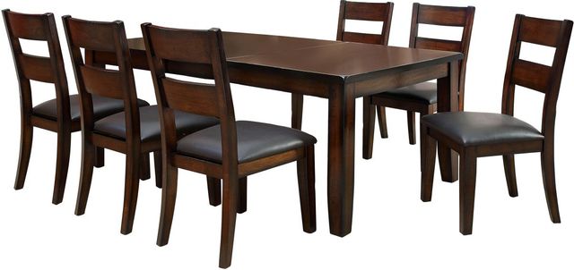 Furniture of America® Dickinson 7-Piece Dark Cherry Dining Table Set-0