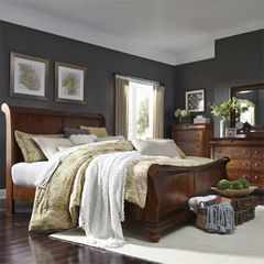 Liberty Furniture Rustic Traditions 4-Piece Rustic Cherry California King Bedroom Set
