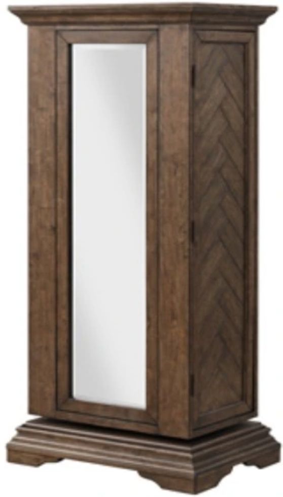 New Classic® Home Furnishings Mar Vista Brushed Walnut Swivel Lingerie Chest with Mirror-3