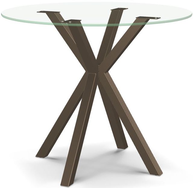 Amisco Customizable Asterisk Clear Round Counter-Height Table