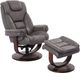 Parker House® Monarch Ice Manual Reclining Swivel Chair and Ottoman-0