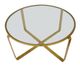 Zeugma Imports Glass Top Round Coffee Table with Gold Base-1